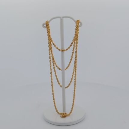 18ct Gold Rope Chain-J027- Yellow 20inch/50cm