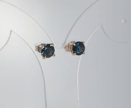 J036-Exquisite Natural Sapphire Stud Earrings-Blue