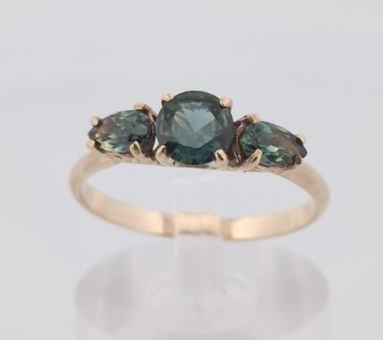 Sapphire-J037-Three Tower Ring – Blue and Green